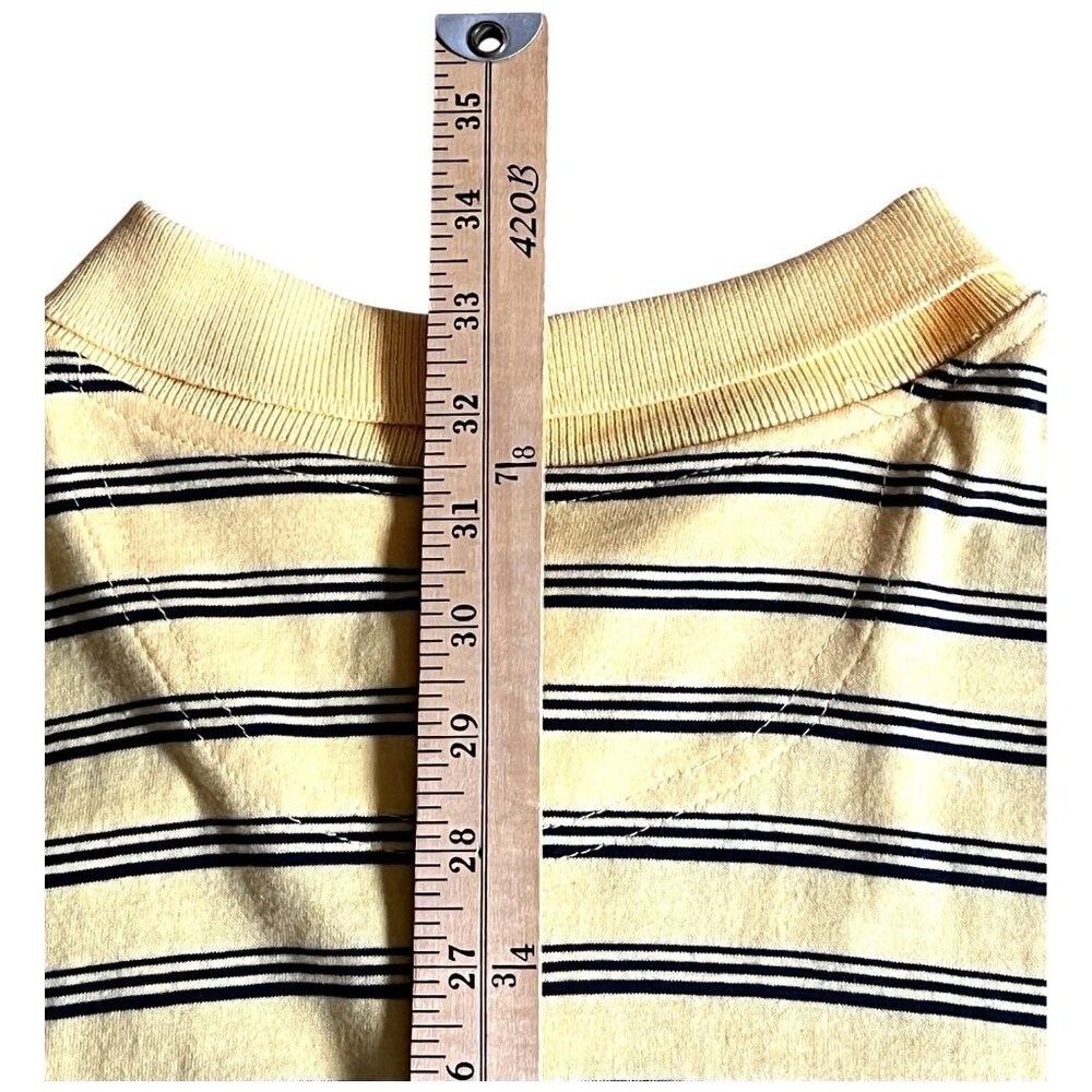 Mens Yellow Striped Polo Short Sleeve Shirt By Covington XXL Cotton Polyester - Picture 6 of 8